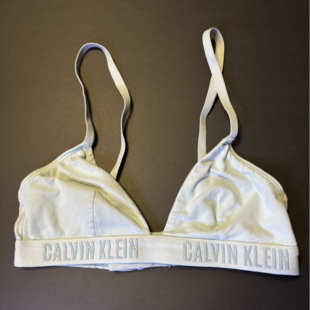 Calvin Klein Soft Gray Triangle Bralette